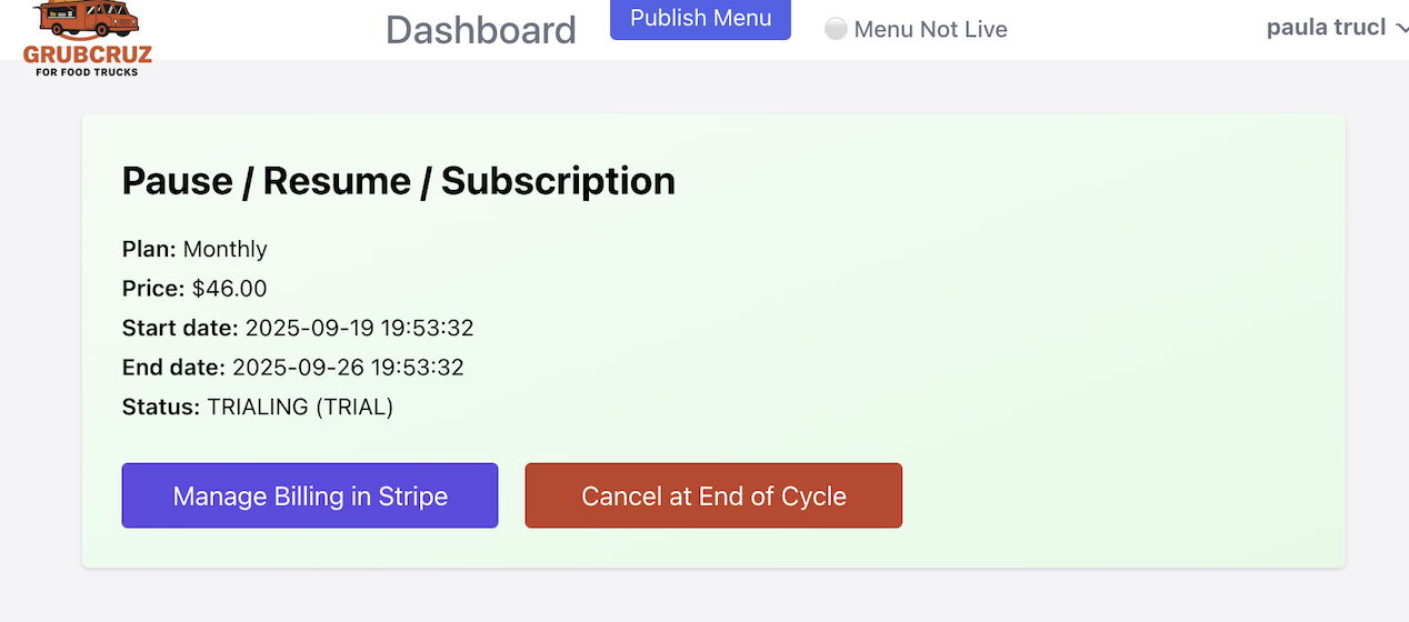 Subscription Status